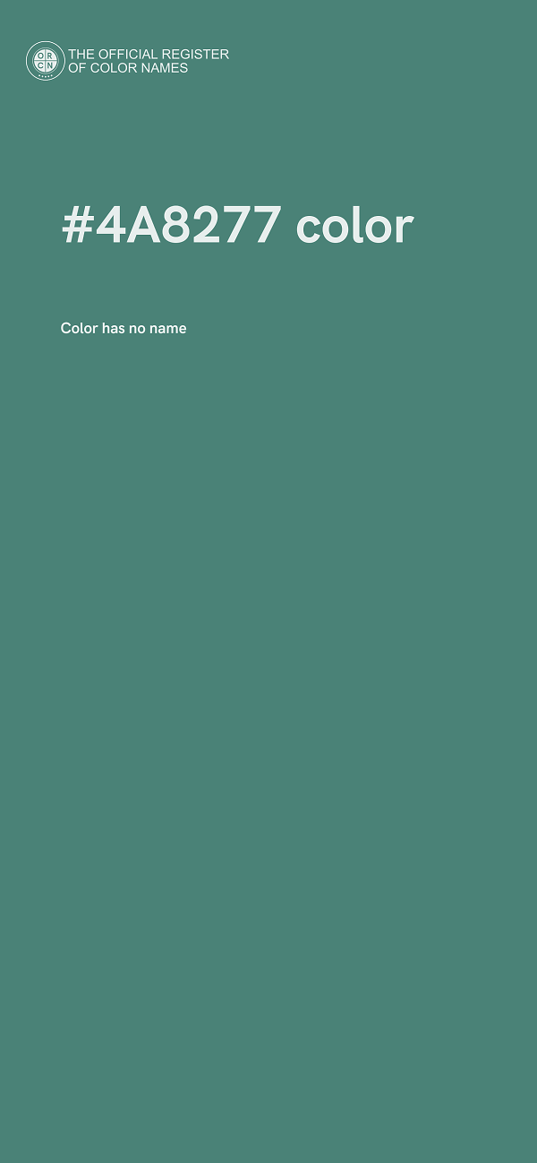 #4A8277 color image