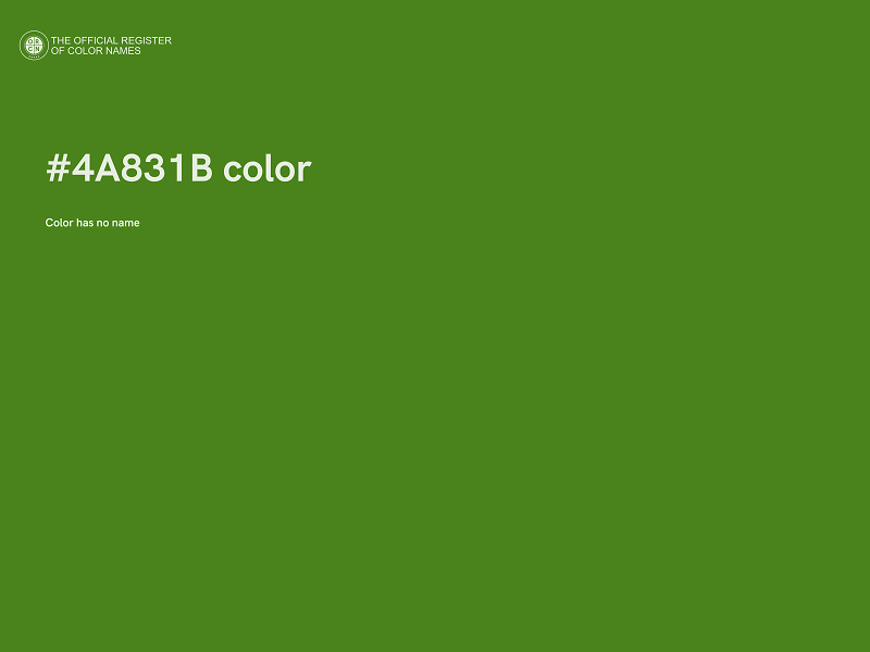 #4A831B color image