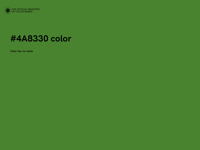 #4A8330 color image