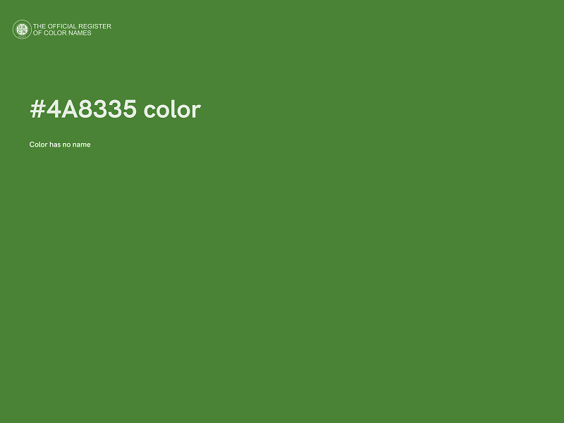 #4A8335 color image