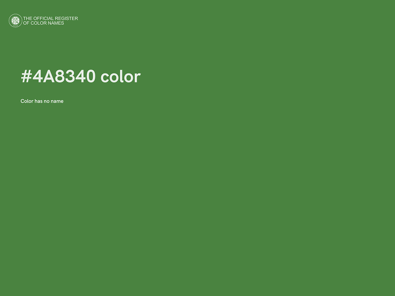 #4A8340 color image