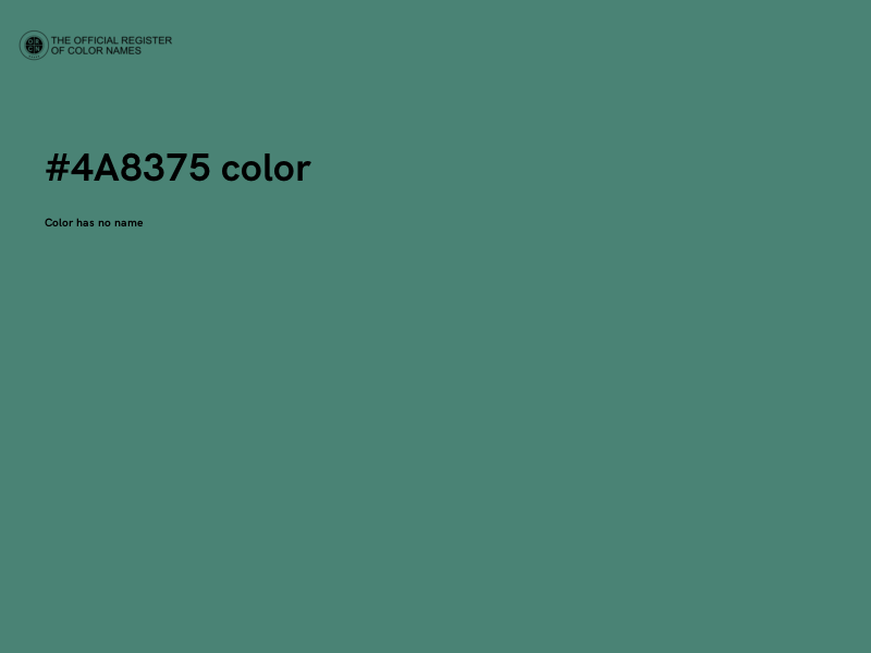 #4A8375 color image
