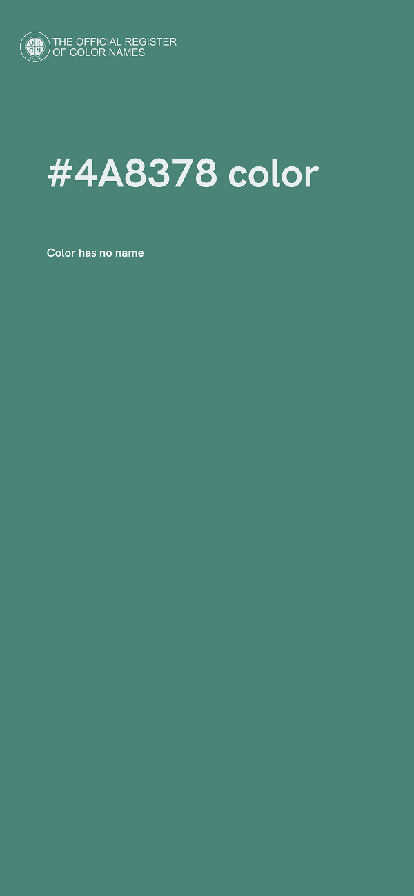 #4A8378 color image