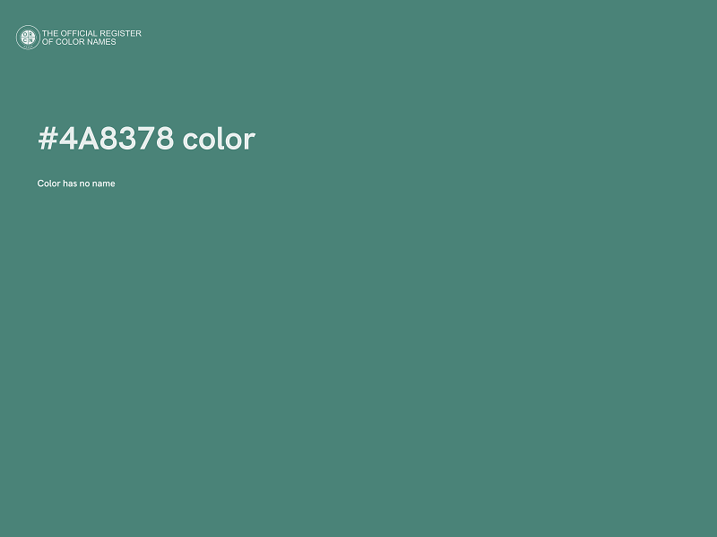 #4A8378 color image