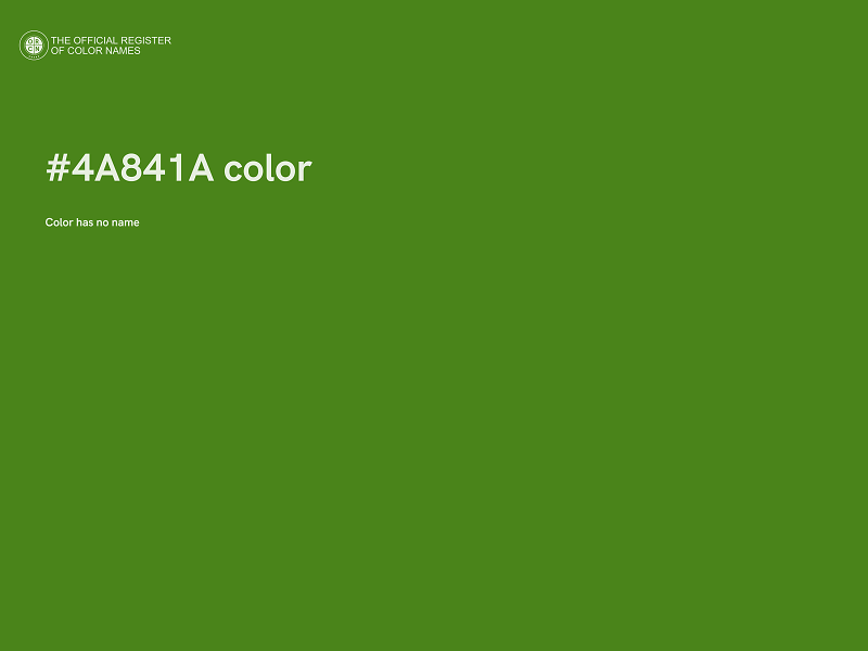 #4A841A color image