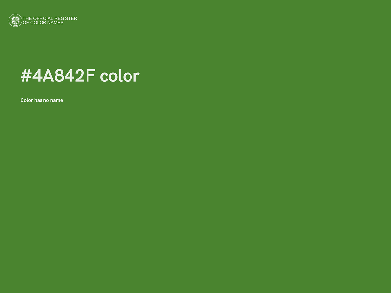 #4A842F color image