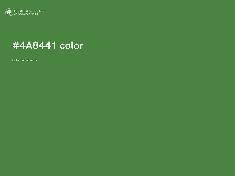 #4A8441 color image