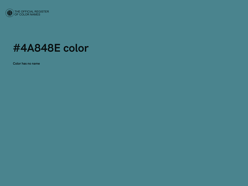 #4A848E color image