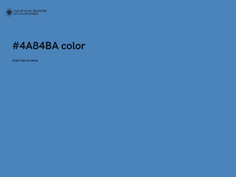 #4A84BA color image