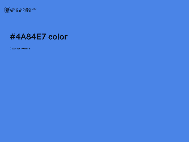 #4A84E7 color image