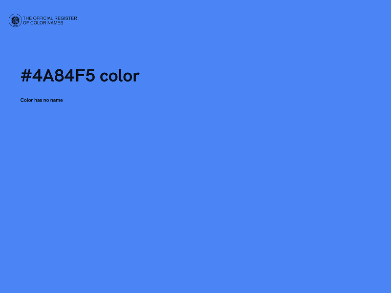 #4A84F5 color image