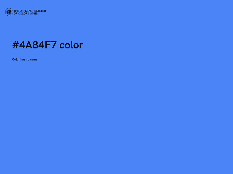 #4A84F7 color image