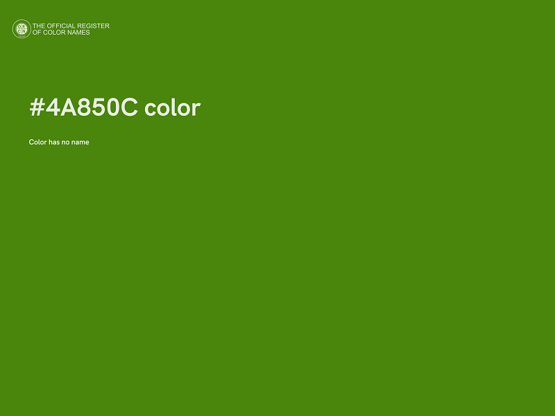 #4A850C color image