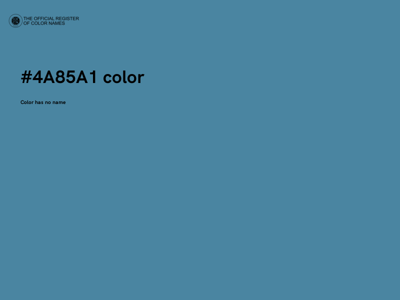 #4A85A1 color image