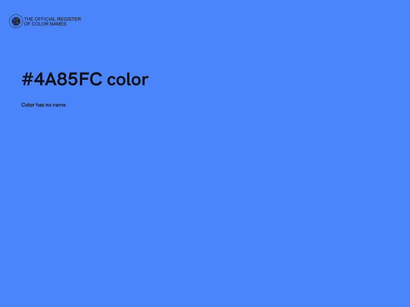 #4A85FC color image