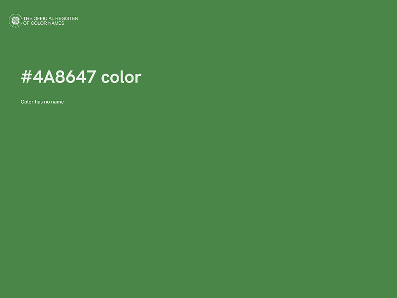 #4A8647 color image