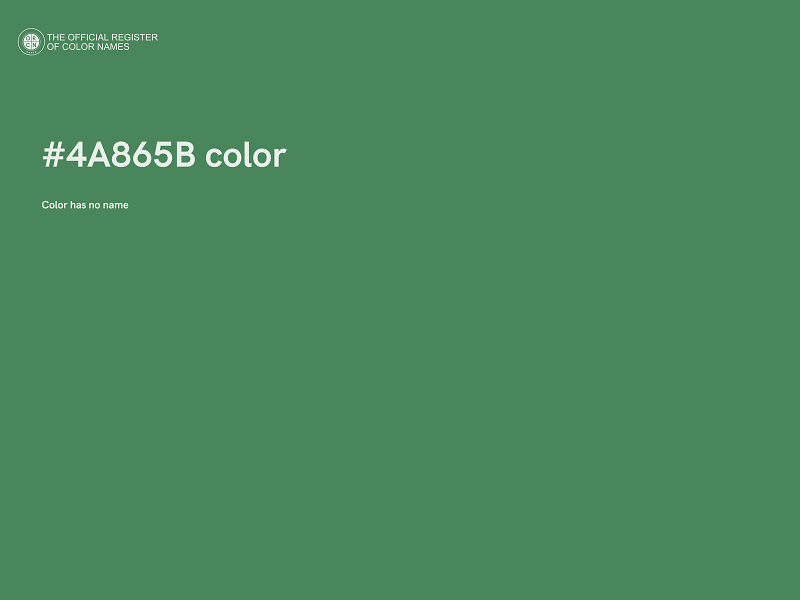 #4A865B color image