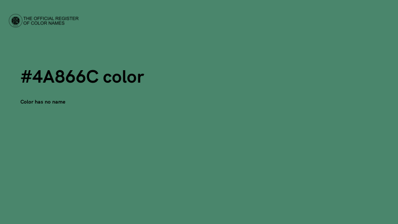 #4A866C color image