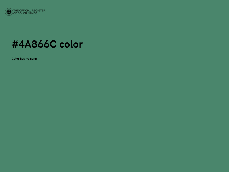 #4A866C color image