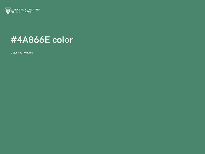 #4A866E color image