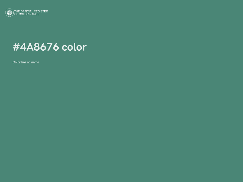 #4A8676 color image