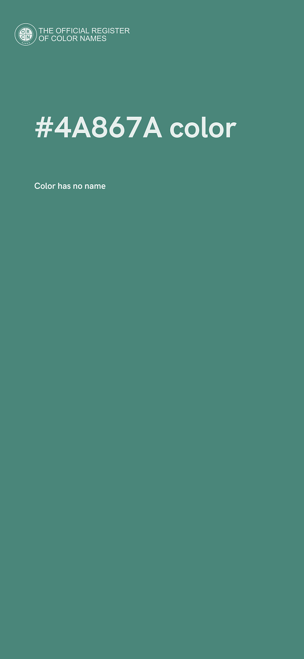 #4A867A color image