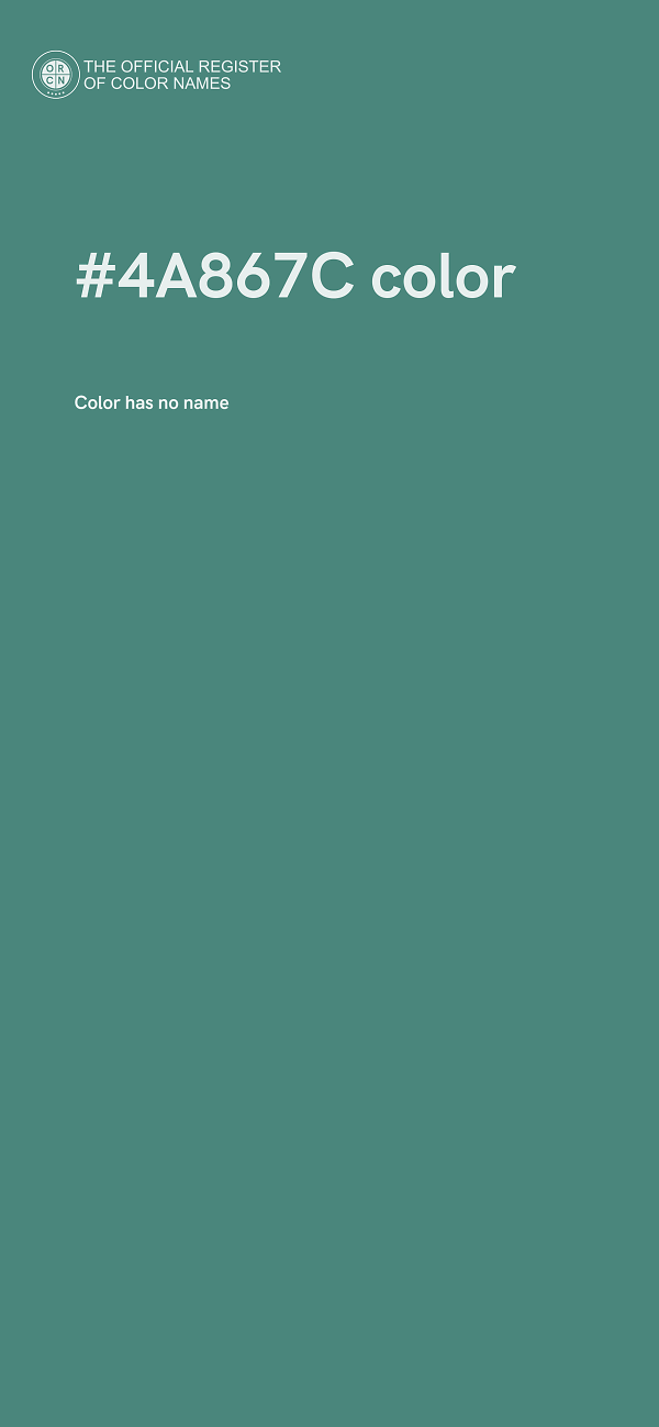 #4A867C color image
