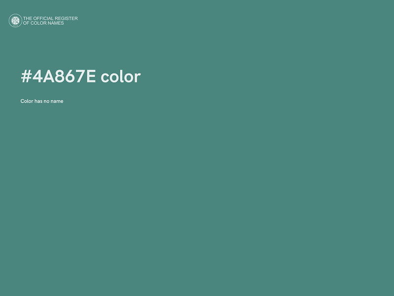 #4A867E color image