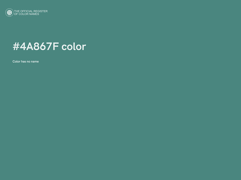#4A867F color image