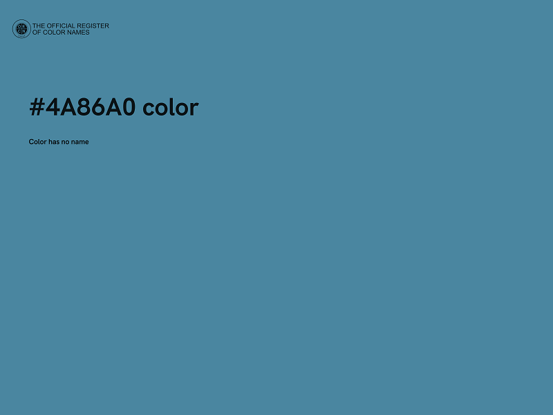 #4A86A0 color image