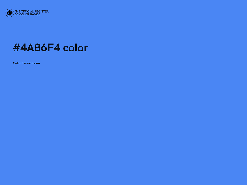 #4A86F4 color image