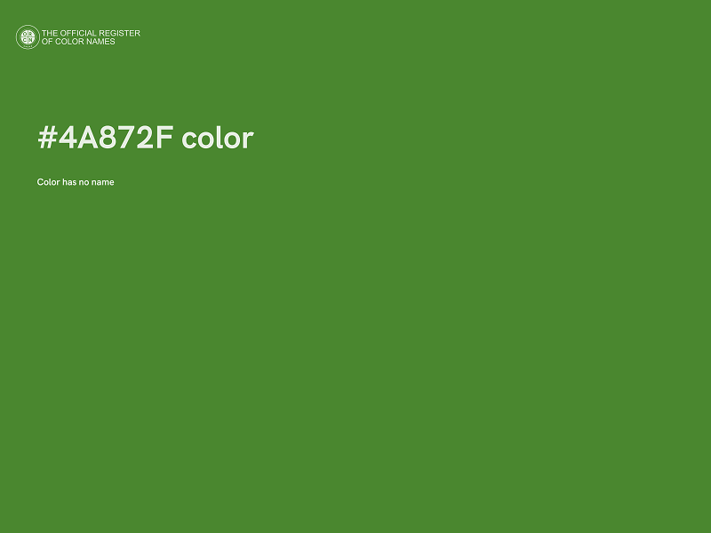 #4A872F color image