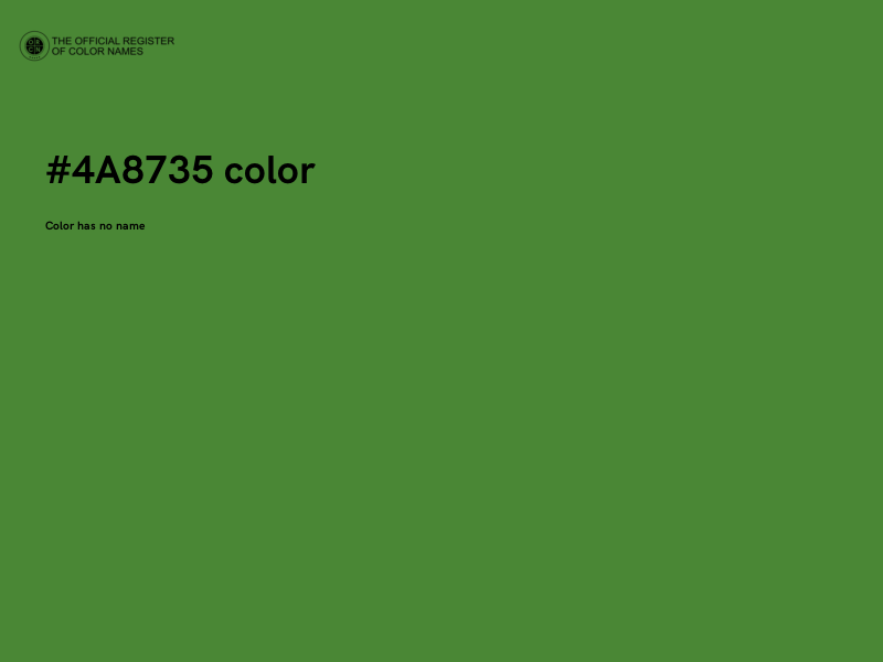 #4A8735 color image