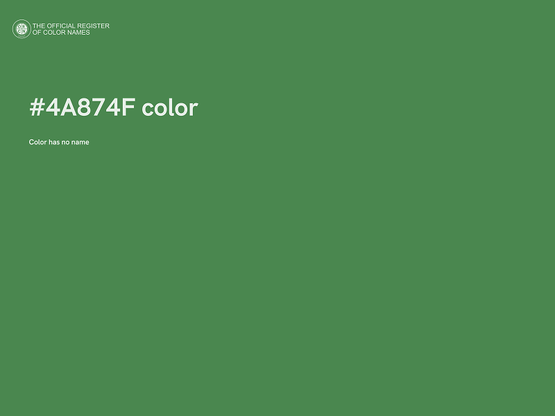 #4A874F color image
