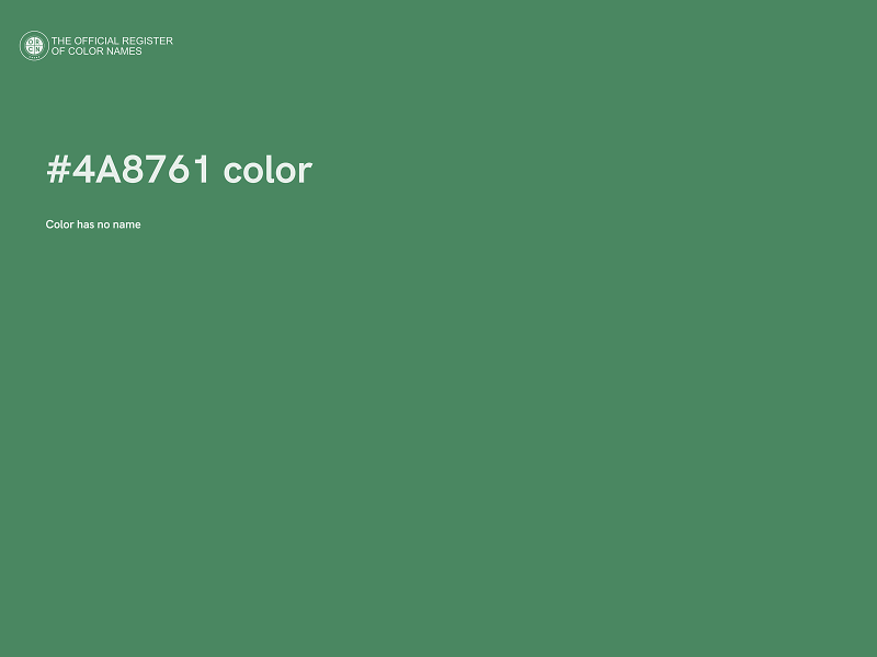 #4A8761 color image