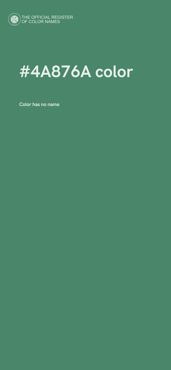 #4A876A color image