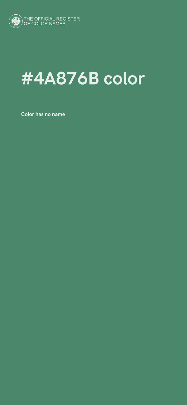 #4A876B color image