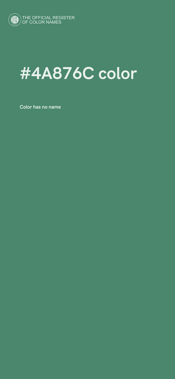 #4A876C color image