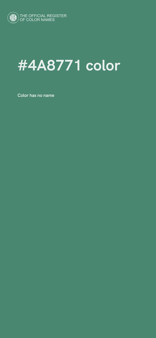 #4A8771 color image