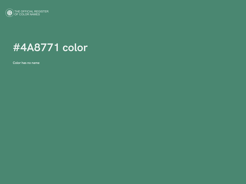#4A8771 color image