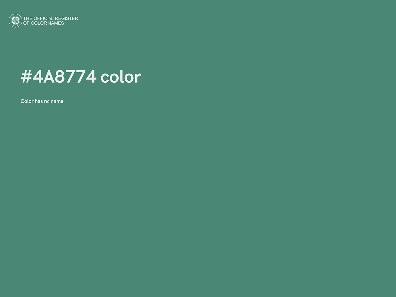 #4A8774 color image