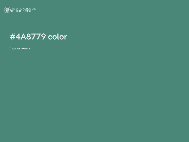#4A8779 color image