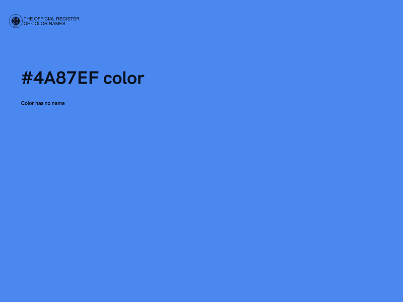 #4A87EF color image