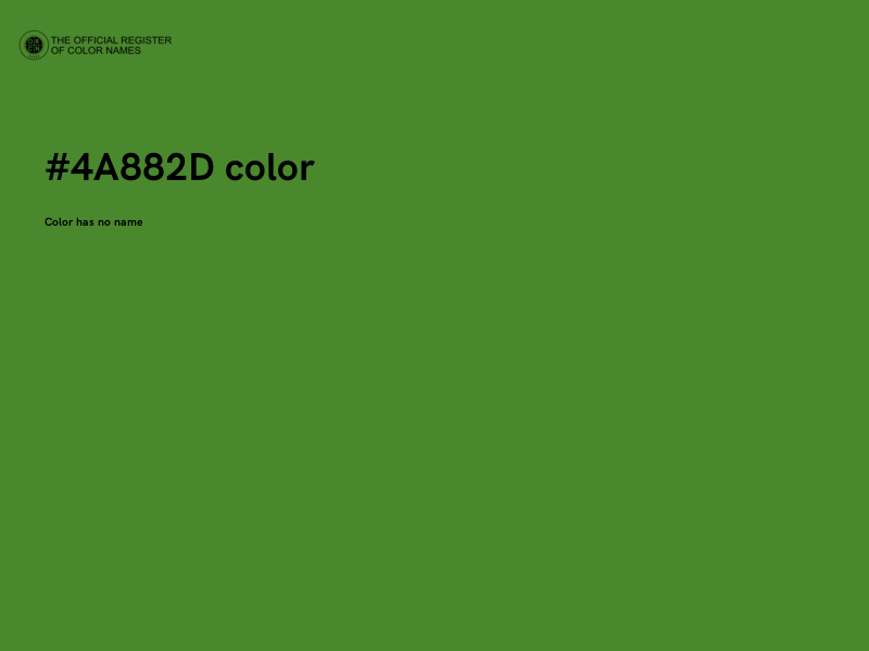 #4A882D color image