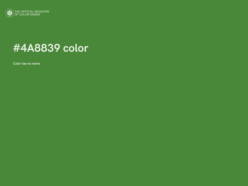 #4A8839 color image
