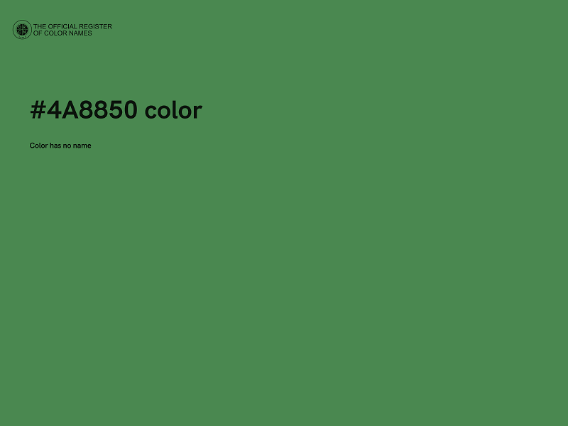 #4A8850 color image