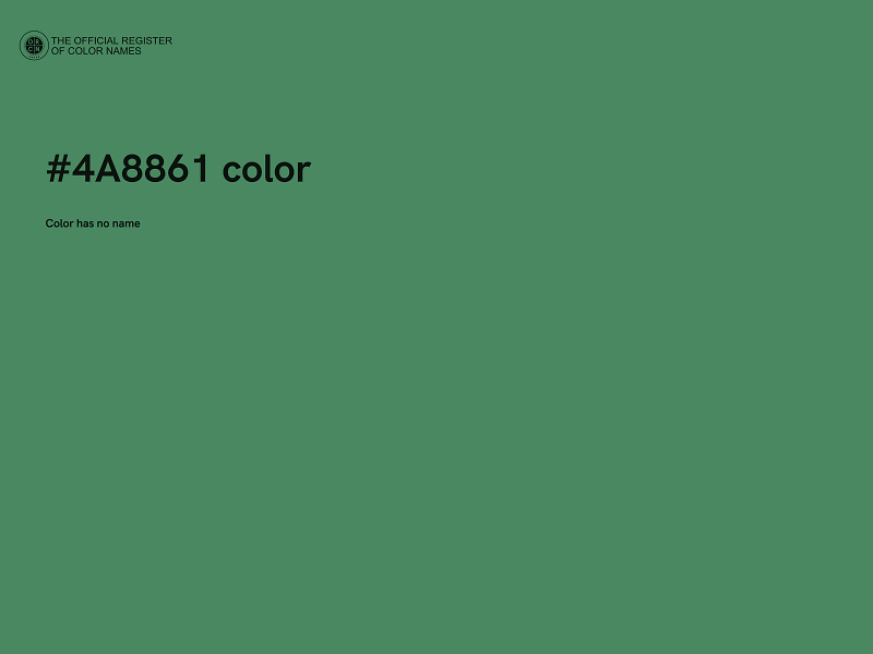 #4A8861 color image