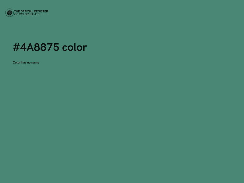 #4A8875 color image