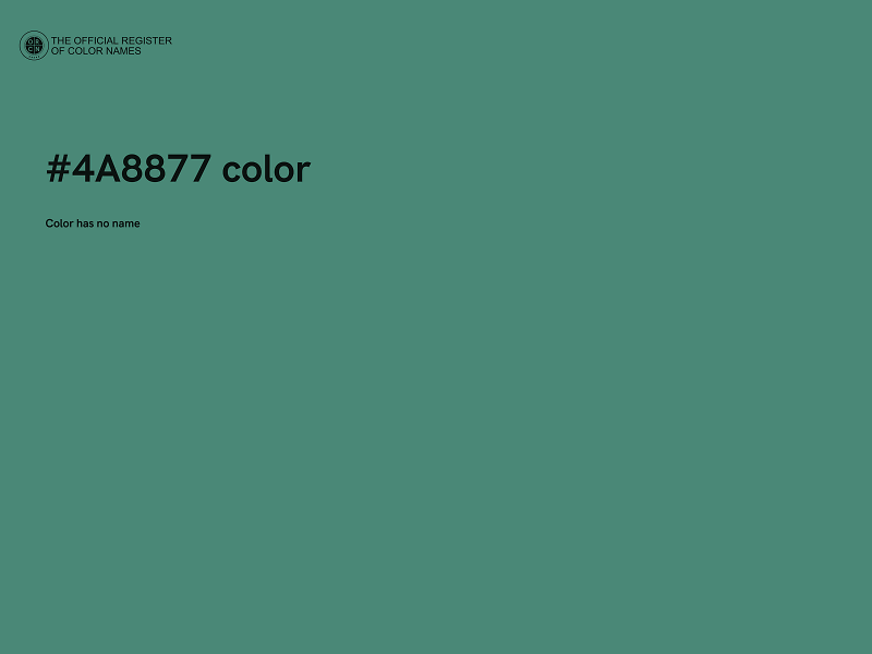 #4A8877 color image