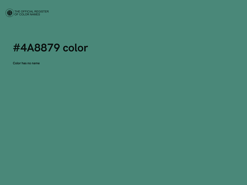 #4A8879 color image